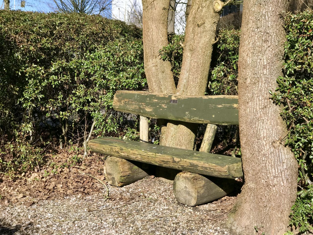 Sitzgelegenheit vor dem Haus