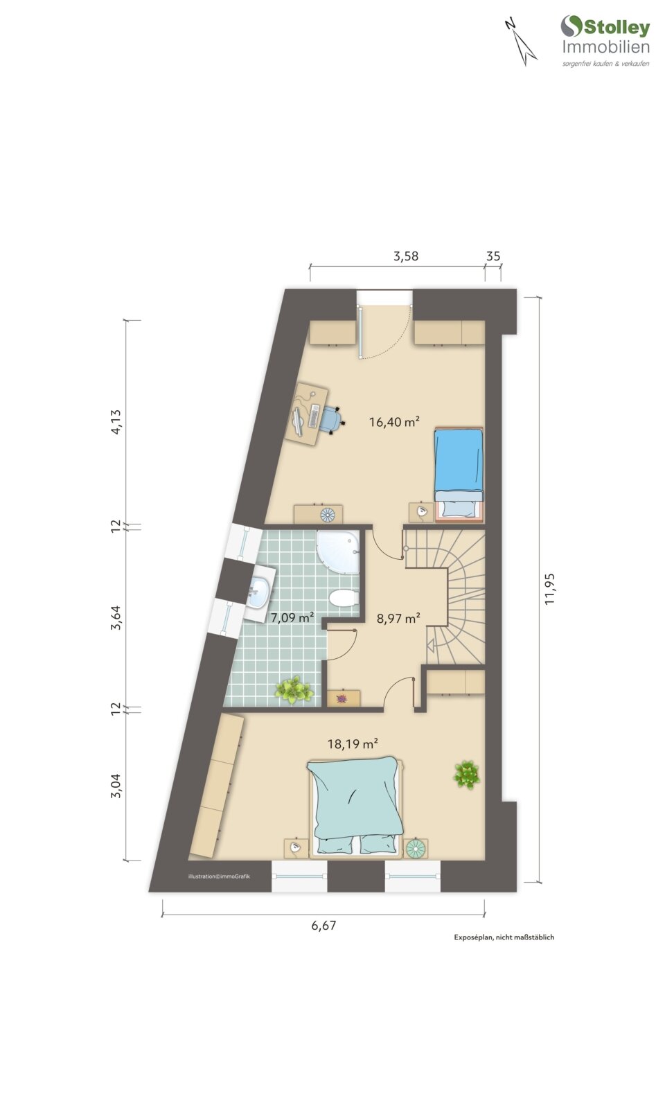 SKIZZE: Grundriss, Obergeschoss